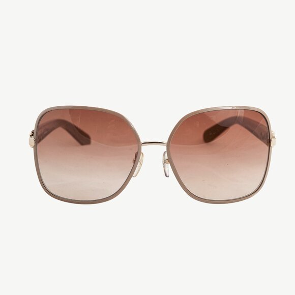 Salvatore Ferragamo SF150S Light Gold & Taupe Butterfly Sunglasses - Picture 2 of 10